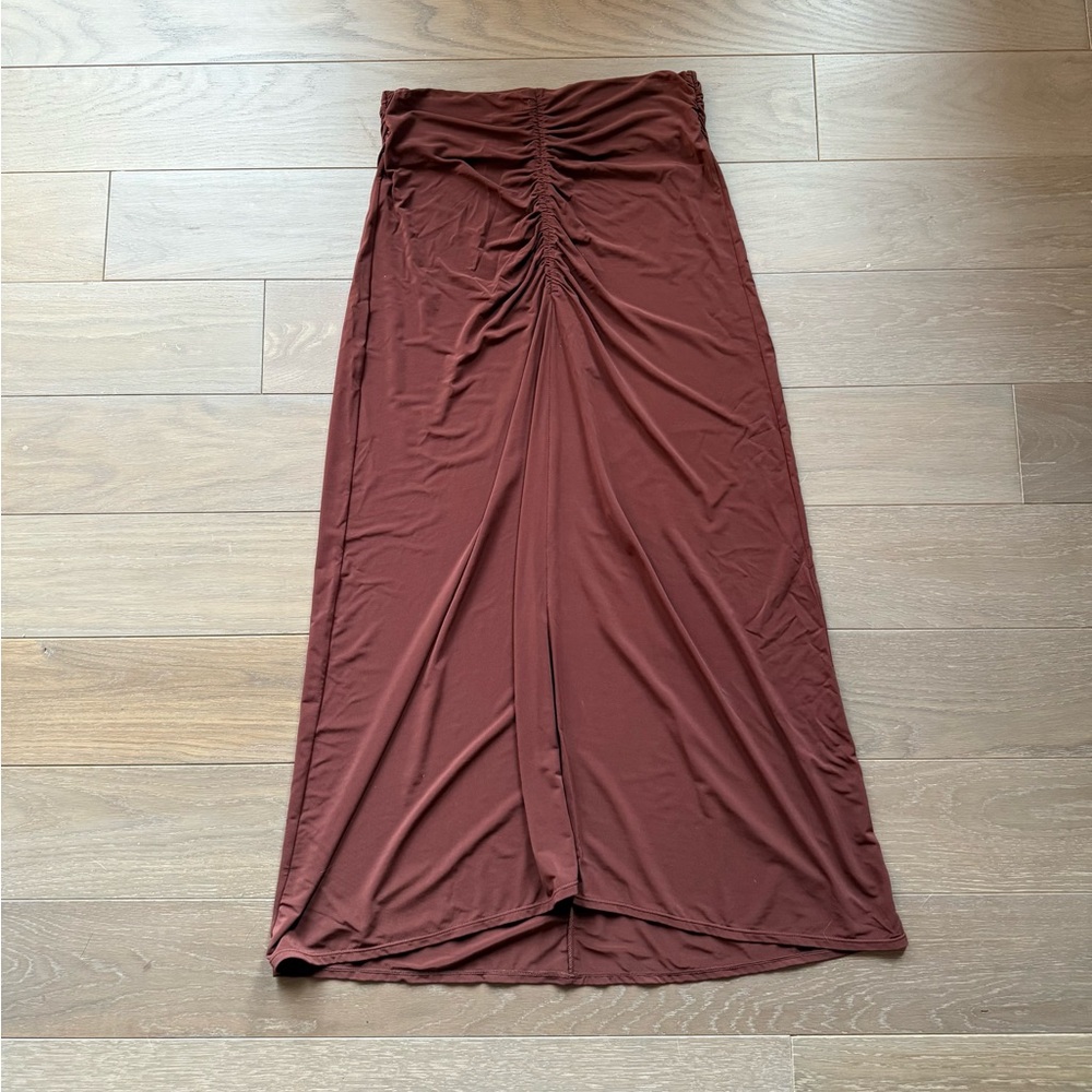 A.L.C. Rich Brown Midi Skirt